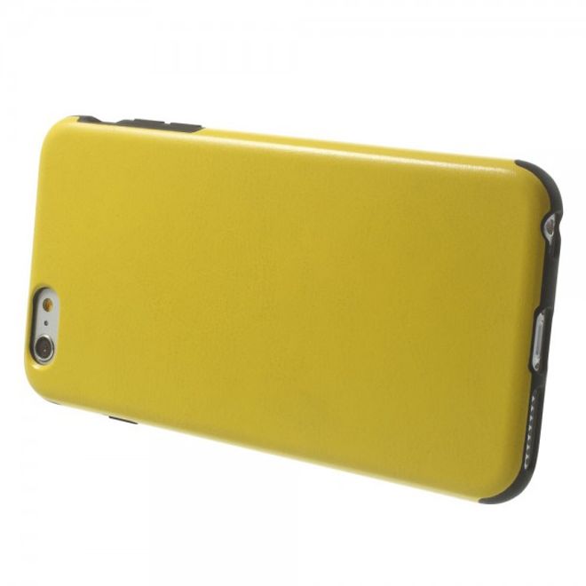 iPhone 6 Plus/6S Plus Leather-like Crazy Horse Plastic Case - Yellow