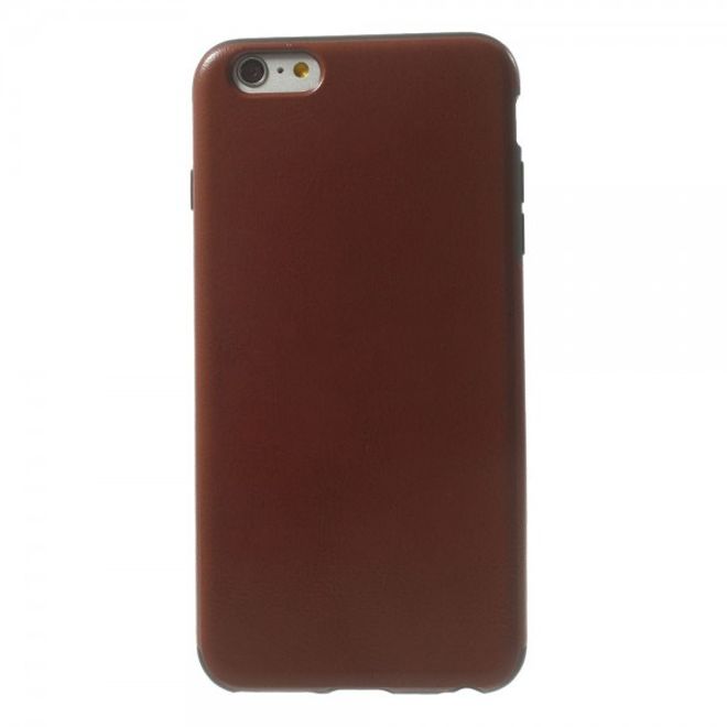 iPhone 6 Plus/6S Plus Leather-like Crazy Horse Plastic Case - Brown