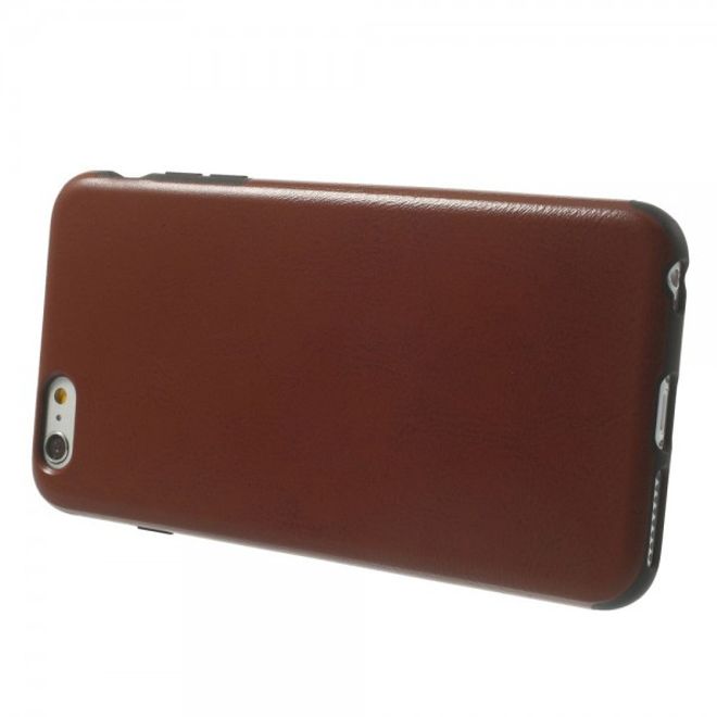 iPhone 6 Plus/6S Plus Leather-like Crazy Horse Plastic Case - Brown