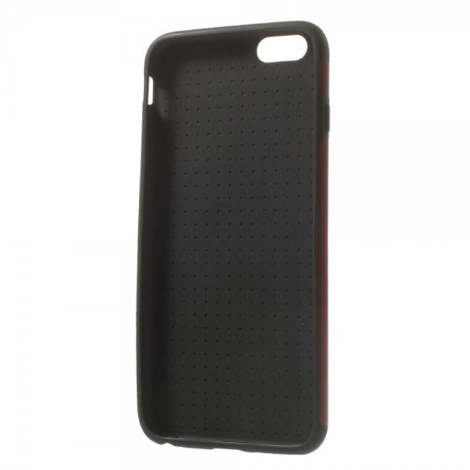 iPhone 6 Plus/6S Plus Leather-like Crazy Horse Plastic Case - Brown
