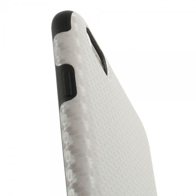 iPhone 6 Plus/6S Plus Leather-Like Carbon Fiber Plastic Case - Gray