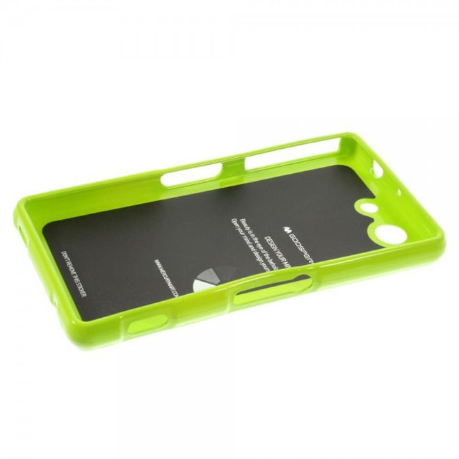 Goospery - Sony Xperia Z3 Compact Handy Hülle - TPU Soft Case - Pearl Jelly Series - lime