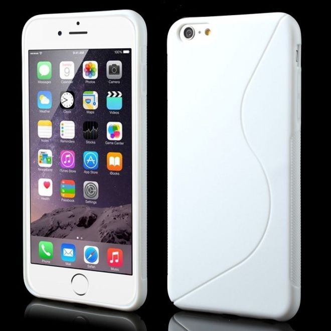 iPhone 6 Plus/6S Plus Elastic Plastic Case S-Curve - White