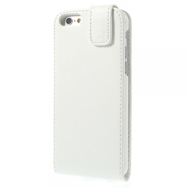 iPhone 6/6S Magnetisches Leder Case vertikal - weiss