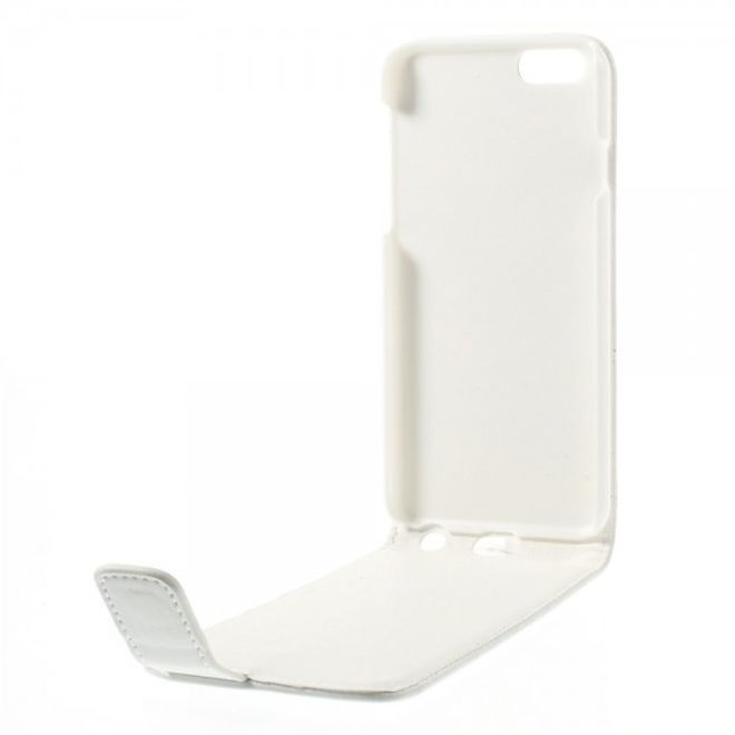 iPhone 6/6S Magnetisches Leder Case vertikal - weiss