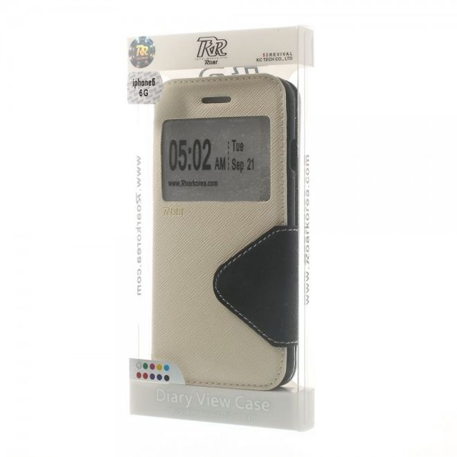 iPhone 6/6S Magnetisches Leder Case mit grosser Öffnung - weiss