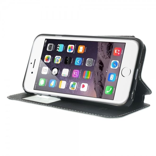 iPhone 6/6S Magnetisches Leder Case mit grosser Öffnung - weiss