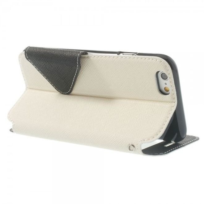 iPhone 6/6S Magnetisches Leder Case mit grosser Öffnung - weiss