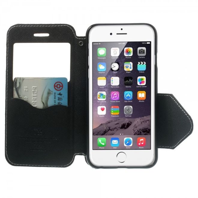 iPhone 6/6S Magnetisches Leder Case mit grosser Öffnung - weiss