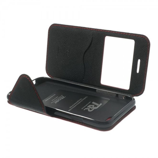 iPhone 6/6S Magnetic Leather Case with Large Opening - Red