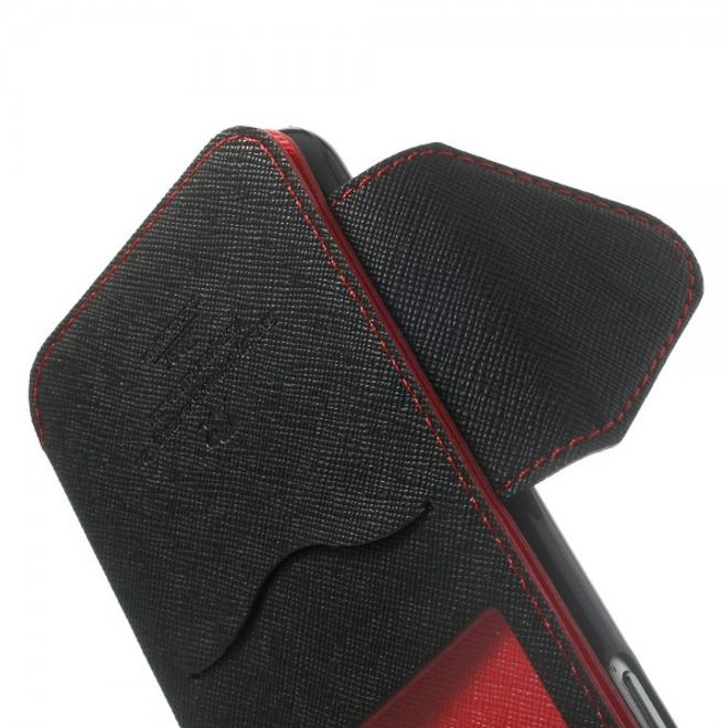 iPhone 6/6S Magnetic Leather Case with Large Opening - Red