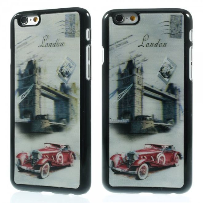 iPhone 6/6S Hart Plastik Case mit 3D Big Ben und Retroauto