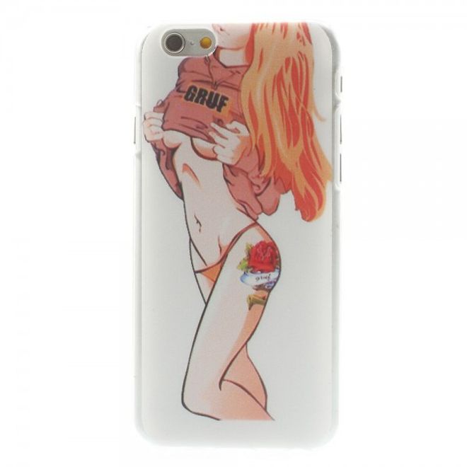 iPhone 6/6S Hart Plastik Case mit sexy Tattoo Girl