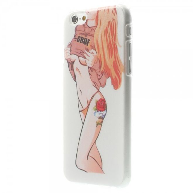 iPhone 6/6S Hart Plastik Case mit sexy Tattoo Girl