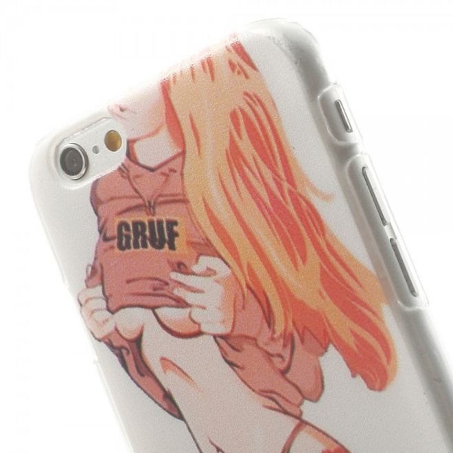 iPhone 6/6S Hart Plastik Case mit sexy Tattoo Girl