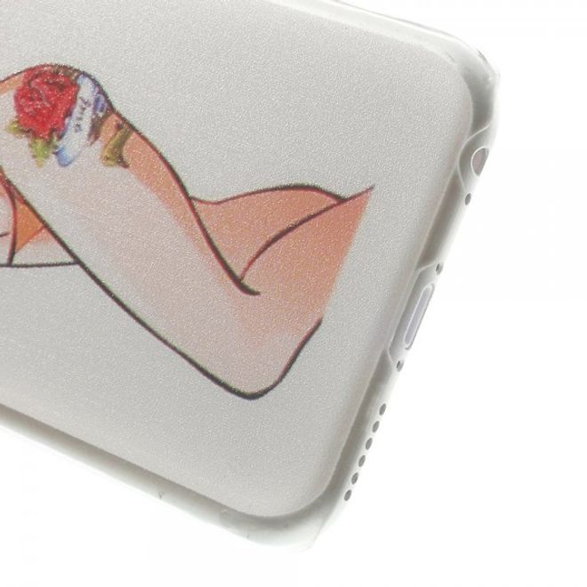 iPhone 6/6S Hart Plastik Case mit sexy Tattoo Girl