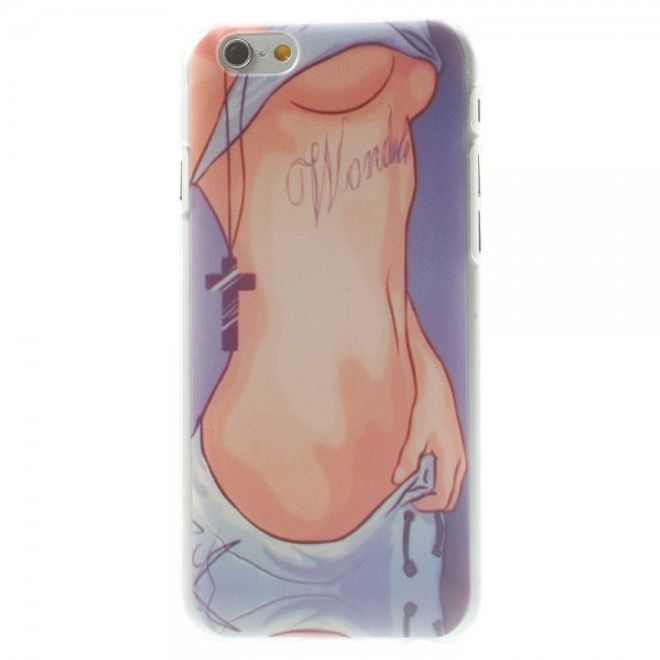 iPhone 6/6S Hart Plastik Case mit Girl mit Kreuzhalsband