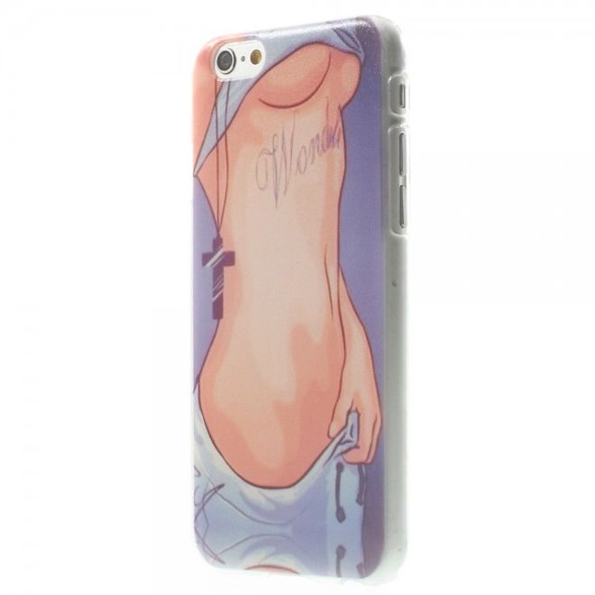 iPhone 6/6S Hart Plastik Case mit Girl mit Kreuzhalsband