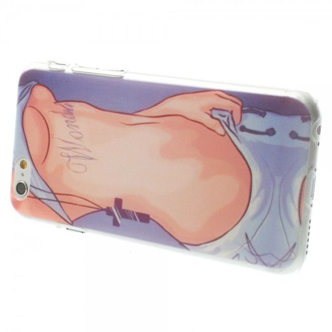 iPhone 6/6S Hart Plastik Case mit Girl mit Kreuzhalsband
