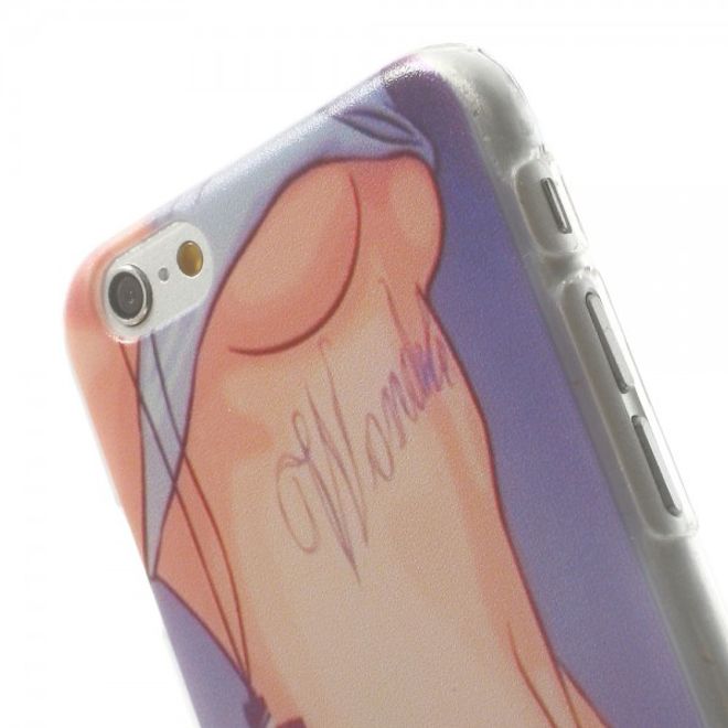 iPhone 6/6S Hart Plastik Case mit Girl mit Kreuzhalsband
