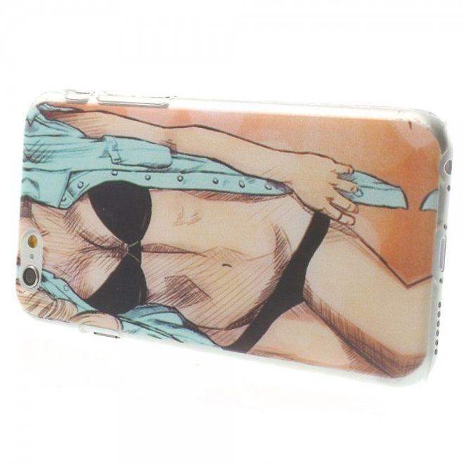 iPhone 6/6S Hart Plastik Case mit Girl mit schwarzem Bikini