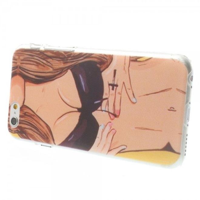 iPhone 6/6S hard plastic case with sexy girl with push up