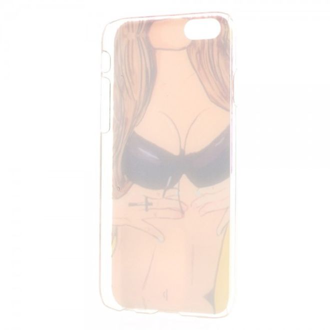 iPhone 6/6S hard plastic case with sexy girl with push up