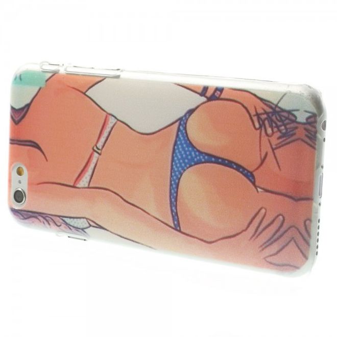 iPhone 6/6S hard plastic case with sexy girl in sports bikini