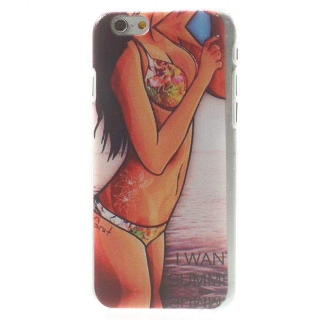 iPhone 6/6S Hart Plastik Case mit Girl am Meer