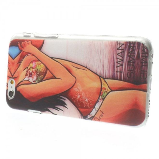 iPhone 6/6S Hart Plastik Case mit Girl am Meer