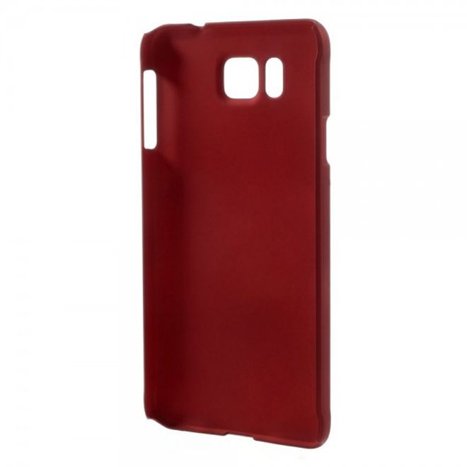 Samsung Galaxy Alpha Gummiertes Hart Plastik Case - rot