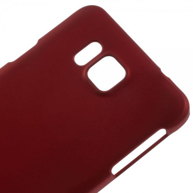 Samsung Galaxy Alpha Gummiertes Hart Plastik Case - rot
