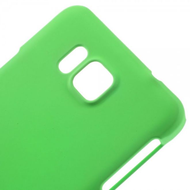 Samsung Galaxy Alpha Gummiertes Hart Plastik Case - grün