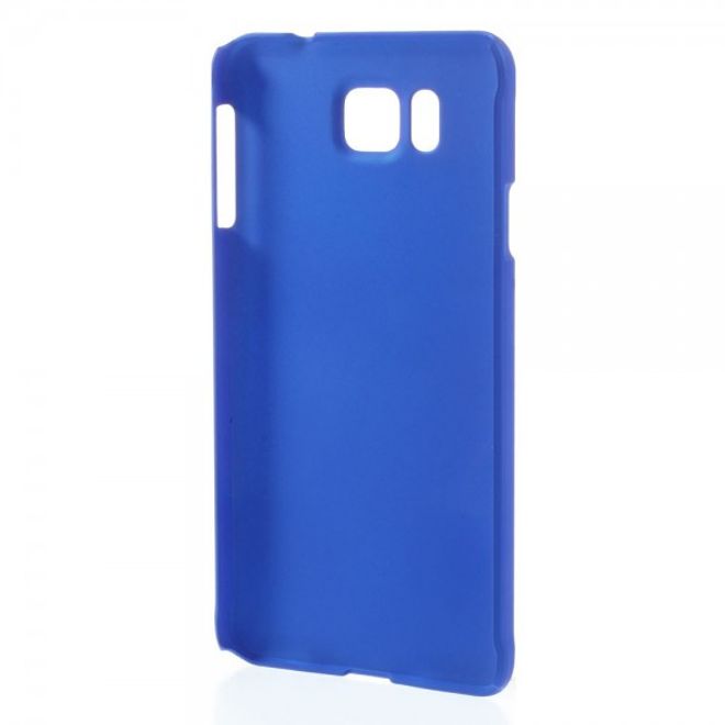 Samsung Galaxy Alpha Gummiertes Hart Plastik Case - dunkelblau