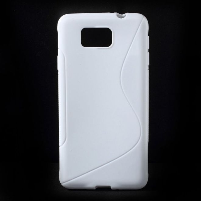 Samsung Galaxy Alpha Elastisches Plastik Case S-Line - weiss