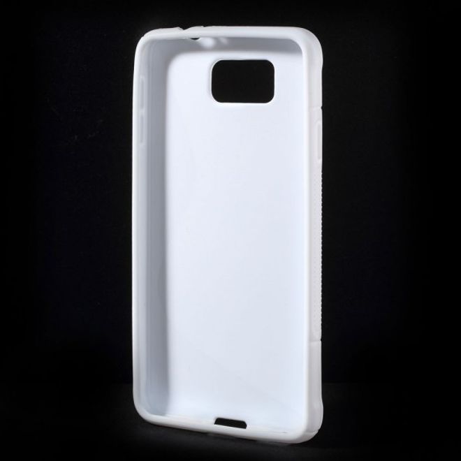 Samsung Galaxy Alpha Elastisches Plastik Case S-Line - weiss