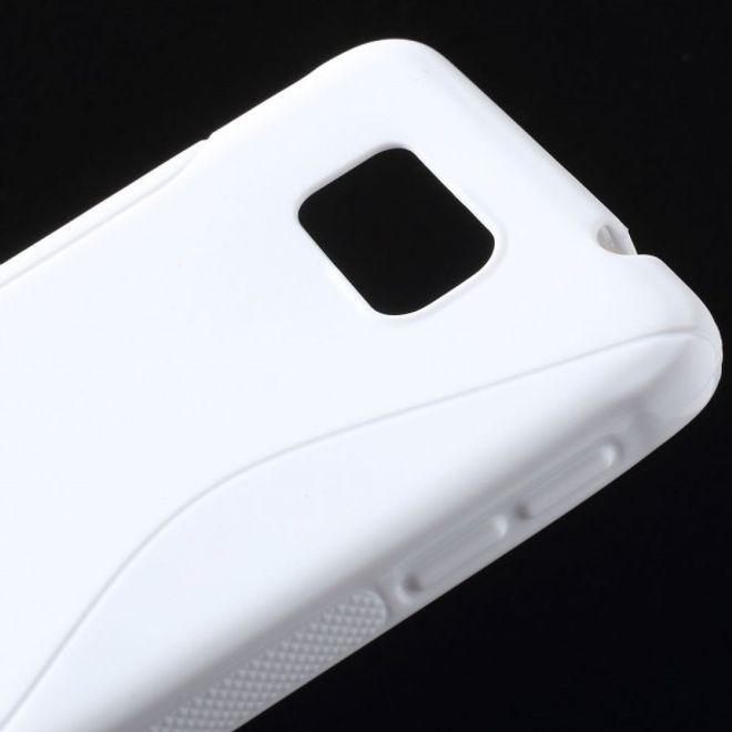 Samsung Galaxy Alpha Elastisches Plastik Case S-Line - weiss