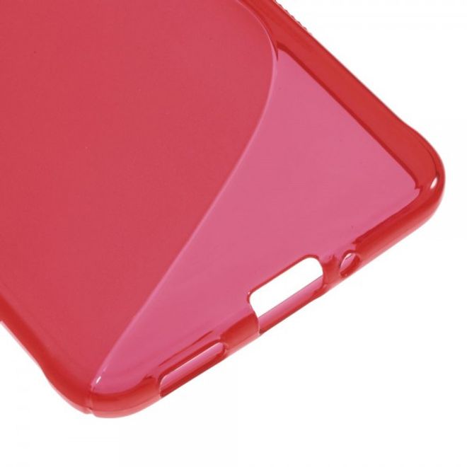 Samsung Galaxy Alpha Elastisches Plastik Case S-Line - rot