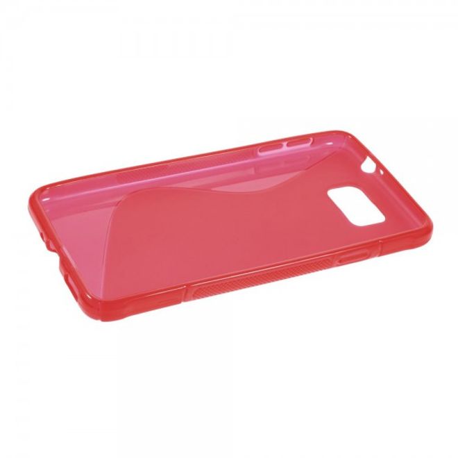 Samsung Galaxy Alpha Elastisches Plastik Case S-Line - rot