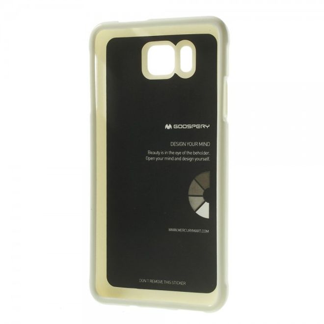 Goospery - Samsung Galaxy Alpha Handy Hülle - TPU Soft Case - Pearl Jelly Series - weiss