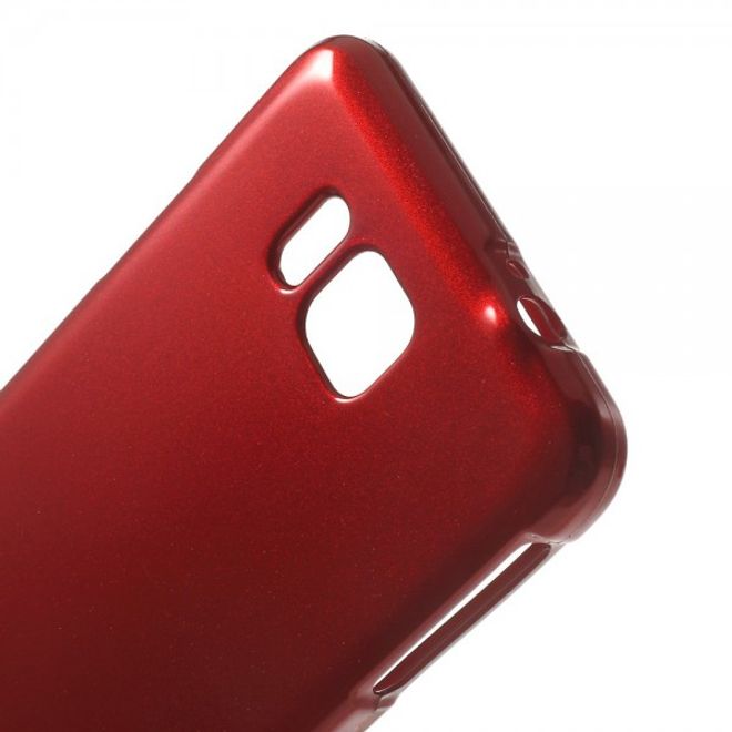 Goospery - Samsung Galaxy Alpha Handy Hülle - TPU Soft Case - Pearl Jelly Series - rot