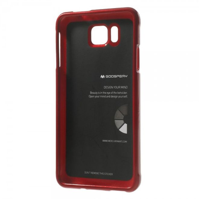 Goospery - Samsung Galaxy Alpha Handy Hülle - TPU Soft Case - Pearl Jelly Series - rot