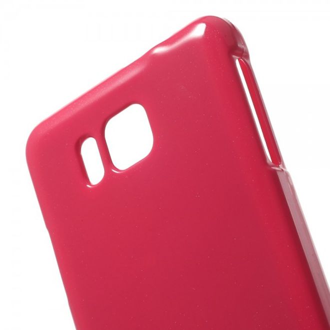 Goospery - Samsung Galaxy Alpha Handy Hülle - TPU Soft Case - Pearl Jelly Series - pink