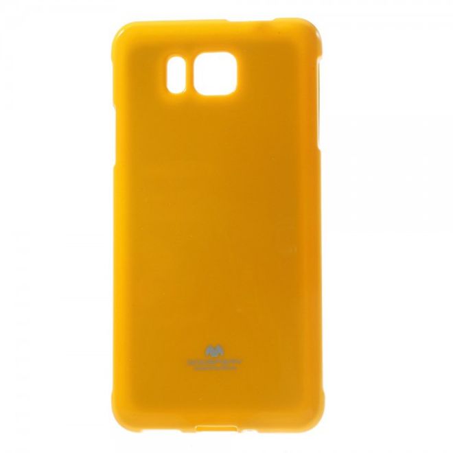 Goospery - Samsung Galaxy Alpha Handy Hülle - TPU Soft Case - Pearl Jelly Series - gelb