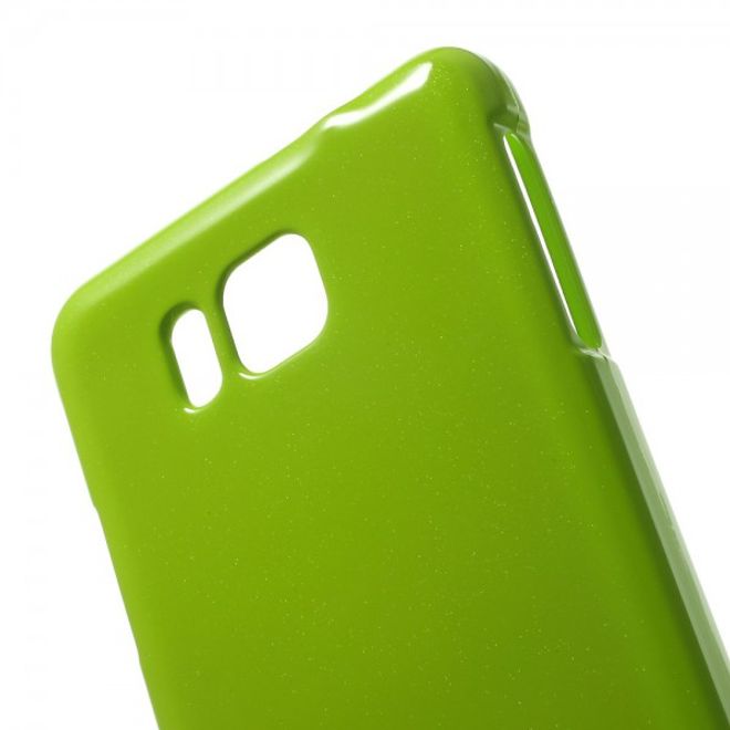Goospery - Samsung Galaxy Alpha Handy Hülle - TPU Soft Case - Pearl Jelly Series - lime