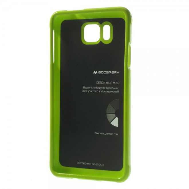 Goospery - Samsung Galaxy Alpha Handy Hülle - TPU Soft Case - Pearl Jelly Series - lime