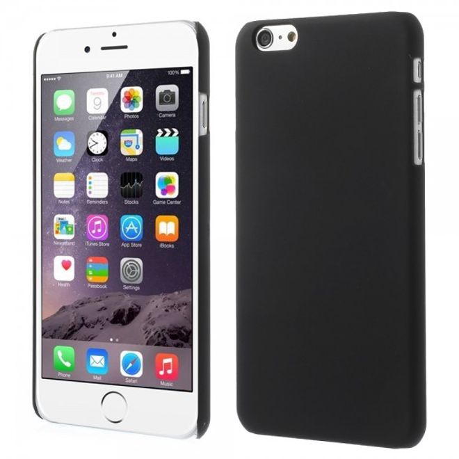 iPhone 6 Plus/6S Plus Gummiertes Hart Plastik Case - schwarz