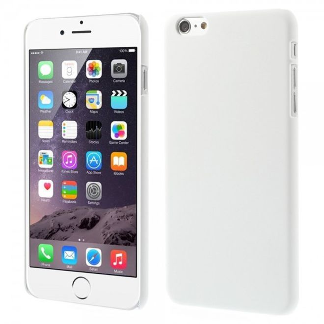 iPhone 6 Plus/6S Plus Gummiertes Hart Plastik Case - weiss