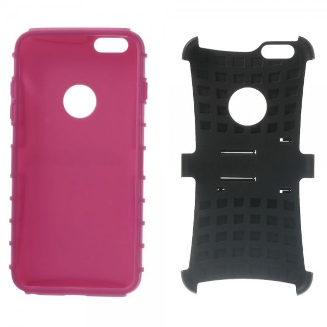 iPhone 6 Plus/6S Plus Robustes Anti-Rutsch Plastik Case - rosa