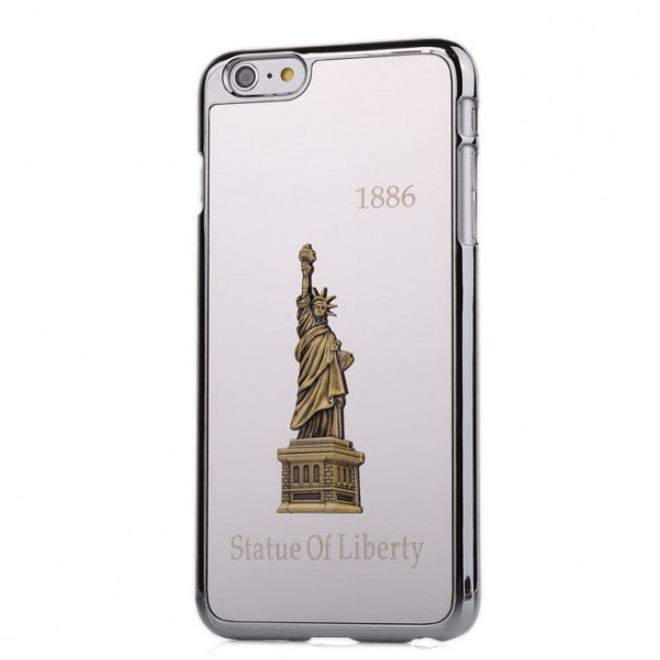 iPhone 6 Plus/6S Plus Aluminium und Plastik Case mit Freiheitsstatue - silber